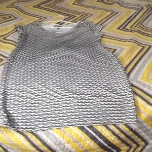 Black and white stretch material size 16 knee length dress .